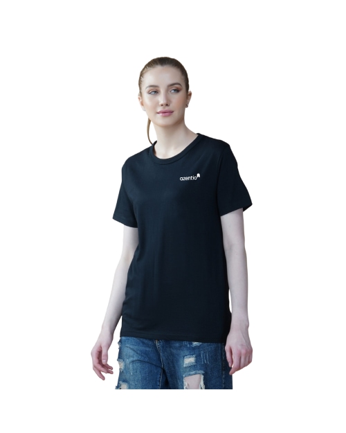 Greys and Blues Eco Women's Round Neck T-shirt - Black